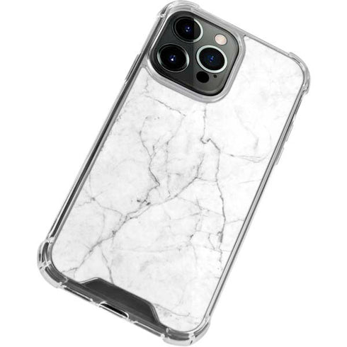 White Marble iPhone 13 Pro Max Clear Case