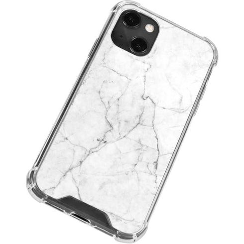 White Marble iPhone 14 Plus Clear Case