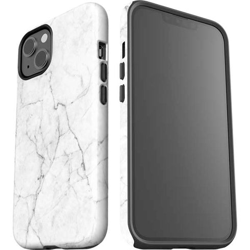 White Marble iPhone 15 Impact Case