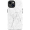 White Marble iPhone 14 Plus Impact Case