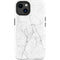 White Marble iPhone 15 Plus Impact Case