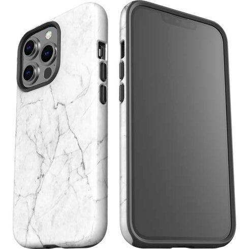 White Marble iPhone 15 Pro Impact Case