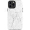 White Marble iPhone 14 Pro Max Impact Case