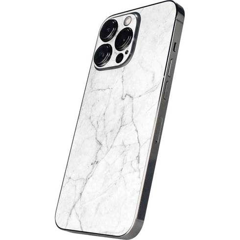 White Marble iPhone 15 Pro Skin