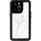 White Marble iPhone 14 Pro Waterproof Case