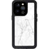 White Marble iPhone 14 Pro Waterproof Case
