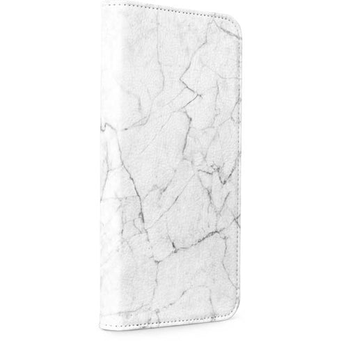 White Marble iPhone 15 Plus Folio Case