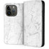 White Marble iPhone 15 Pro Folio Case