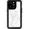 White Marble iPhone 15 Pro Waterproof Case