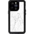 White Marble iPhone 15 Pro Waterproof Case