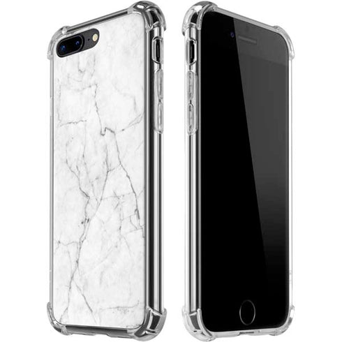 White Marble iPhone 7/8 Plus Clear Case
