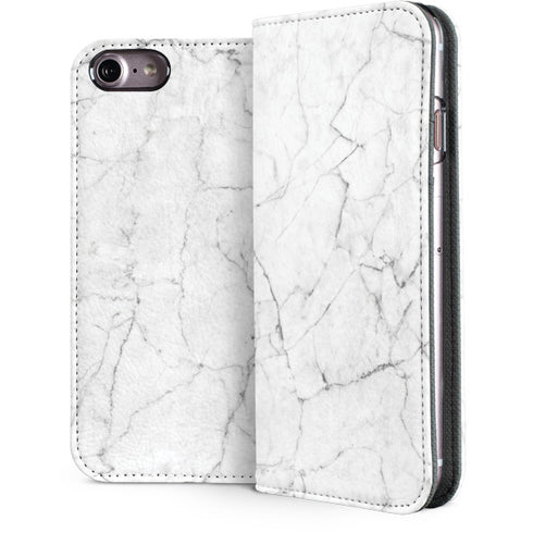 White Marble iPhone 8 Folio Case