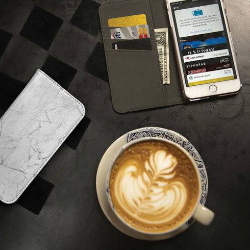 White Marble iPhone 8 Folio Case