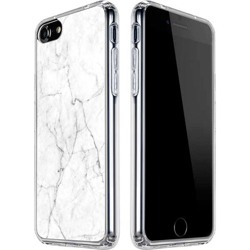 White Marble iPhone SE (2nd & 3rd Gen) Clear Case