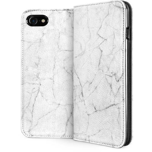 White Marble iPhone SE (2nd & 3rd Gen) Folio Case