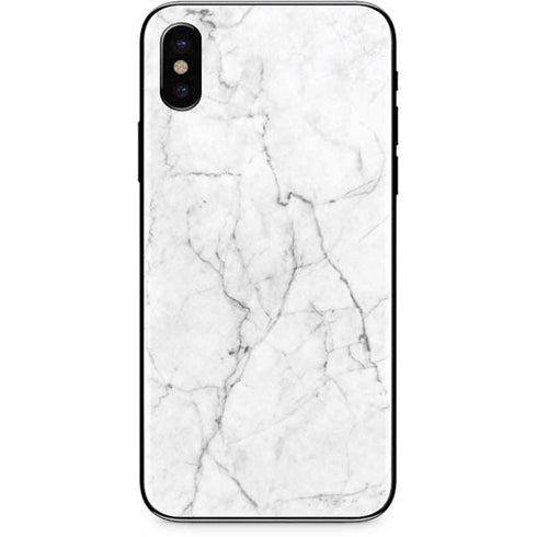 White Marble iPhone X Skin