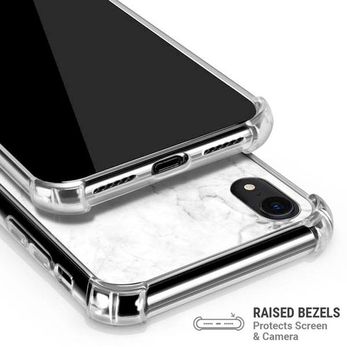 White Marble iPhone XR Clear Case