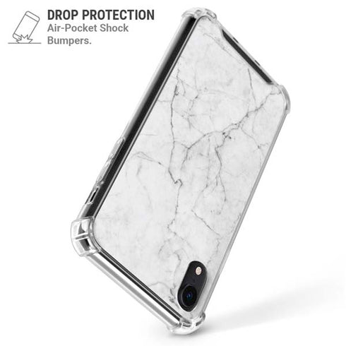 White Marble iPhone XR Clear Case