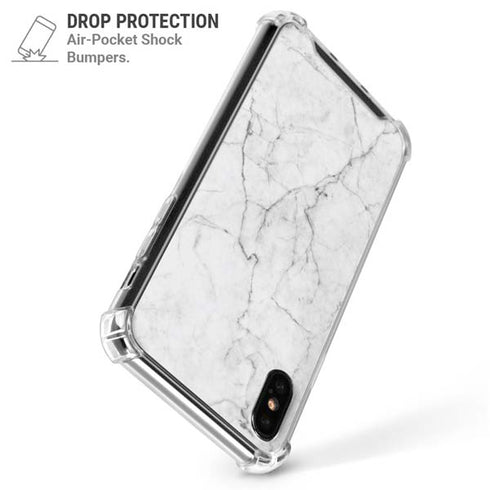 White Marble iPhone XS Max Clear Case