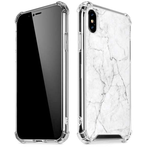 White Marble iPhone XS Max Clear Case
