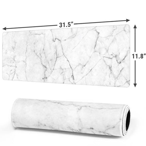 White Marble Gaming Mouse Pad