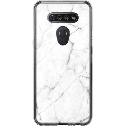 White Marble LG K51/Q51 Clear Case