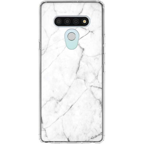 White Marble LG Stylo 6 Clear Case