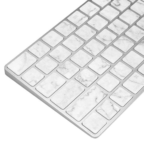 White Marble Magic Keyboard Skin