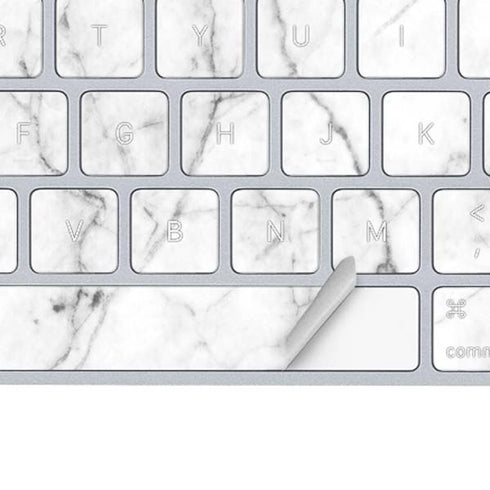 White Marble Magic Keyboard Skin