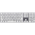White Marble Magic Keyboard with Numeric Keypad Skin