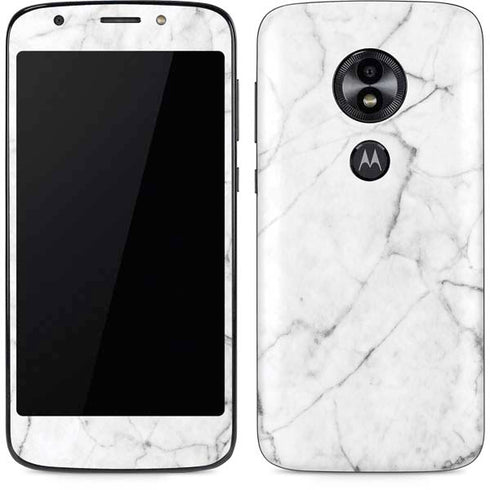 White Marble Moto E5 Play Skin