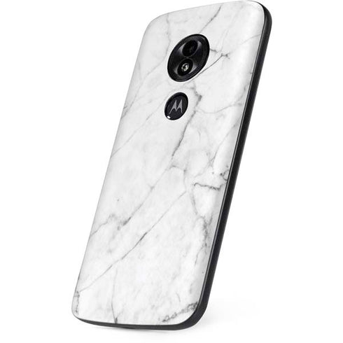 White Marble Moto E5 Play Skin