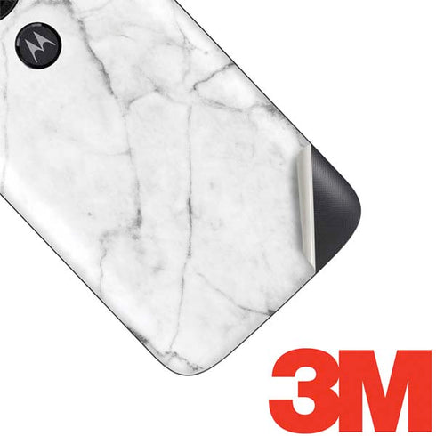 White Marble Moto E5 Play Skin