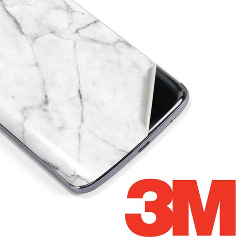 White Marble Moto E5 Plus Skin