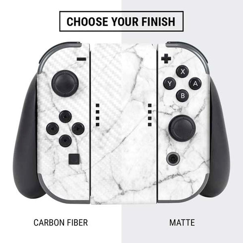 White Marble Nintendo Switch Bundle Skin