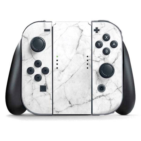 White Marble Nintendo Switch (2017-2021) Joy-Con Controller Skin