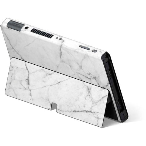 White Marble Nintendo Switch OLED (2021) Skin