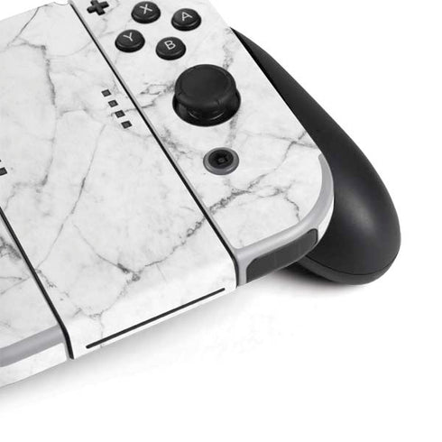 White Marble Nintendo Switch OLED (2021) Skin