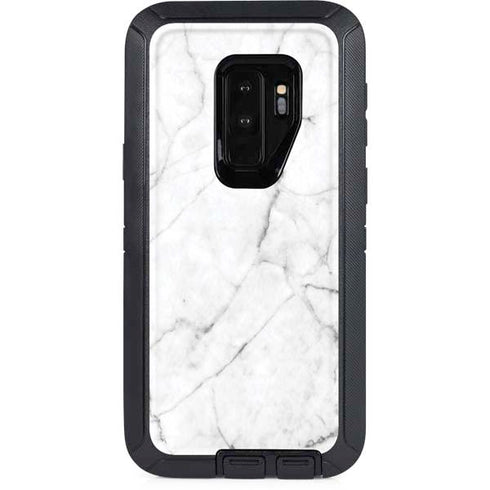 White Marble Otterbox Defender Galaxy Skin