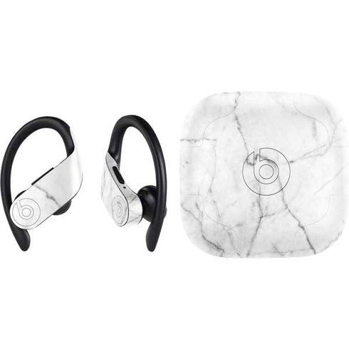 White Marble PowerBeats Pro Skin