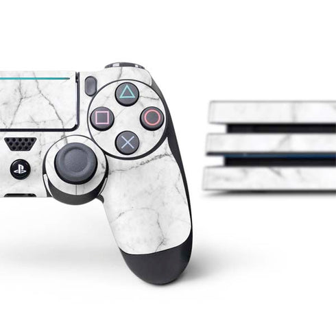 White Marble PS4 Pro Bundle Skin