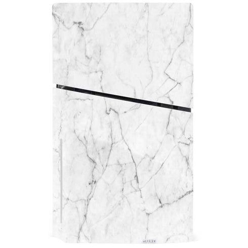 White Marble PS5 Slim Disk Bundle Skin