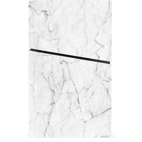White Marble PS5 Slim Digital Edition Bundle Skin