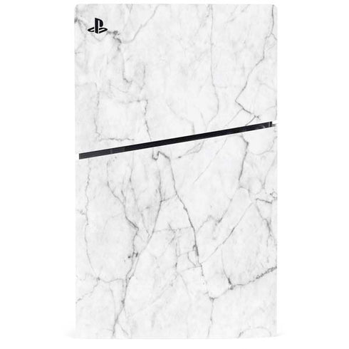 White Marble PS5 Slim Digital Edition Console Skin