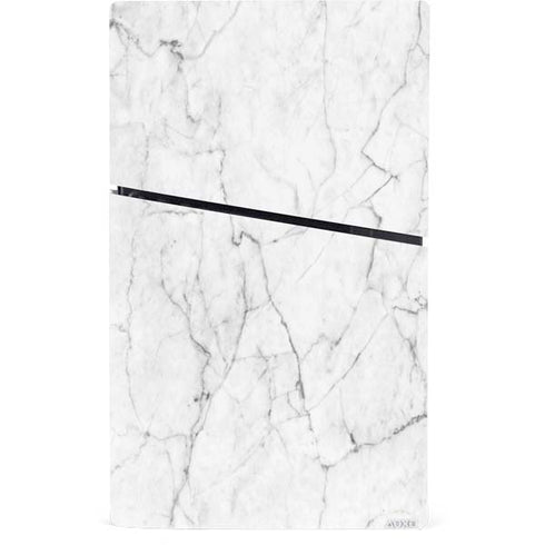 White Marble PS5 Slim Digital Edition Console Skin