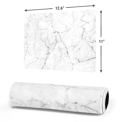 White Marble Gaming Mouse Pad