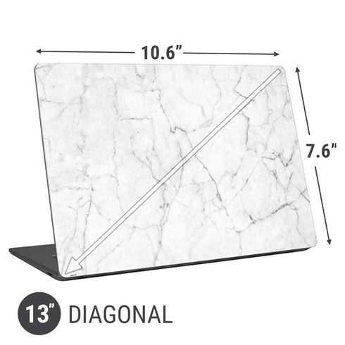 White Marble Universal Laptop 13in (10.6 x 7.6in) Skin