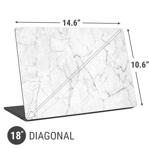 White Marble Universal Laptop 18in (14.6 x 10.6in) Skin
