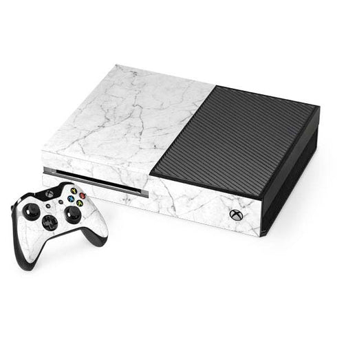 White Marble Xbox One Console and Controller Bundle Skin