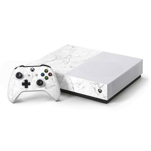 White Marble Xbox One S All-Digital Edition Bundle Skin